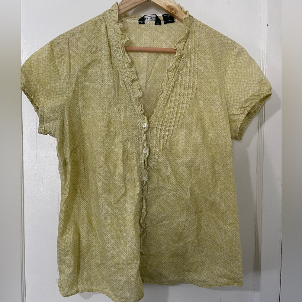 4/$20! Women's Yellow Ruffled Top